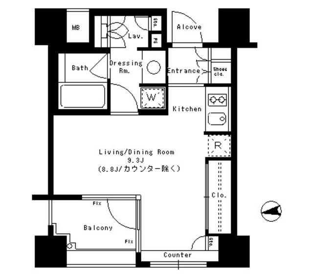 パークアクシス神楽坂ステージ 6階階 間取り