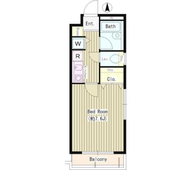 イル・マーレ東(1K/3階)の間取り写真