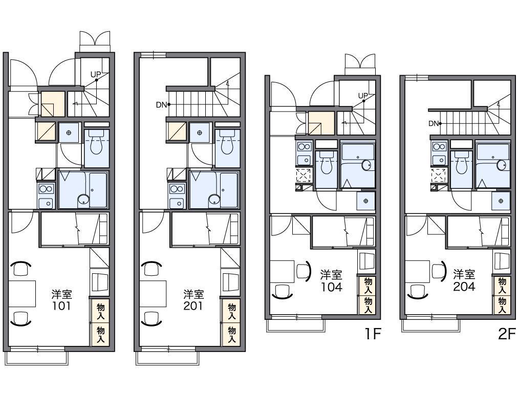 レオパレスエルドラド(1K/2階)の間取り写真