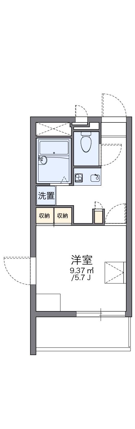レオパレスサンボーン(1K/2階)の間取り写真