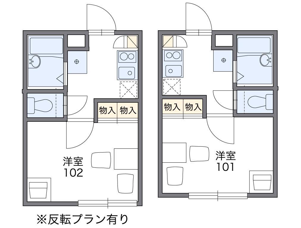 レオパレスフェンテⅡ(1K/2階)の間取り写真