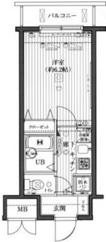 ガラ・グランディ練馬(1K/6階)の間取り写真