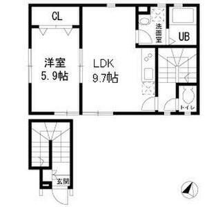 GREEN SOUFFLER(1LDK/2階)の間取り写真