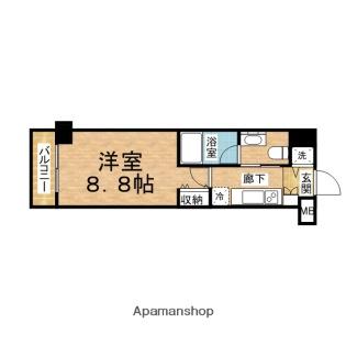 メゾンカルム西新宿(1K/3階)の間取り写真