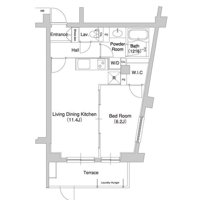 コンフォリア原宿(1LDK/1階)の間取り写真