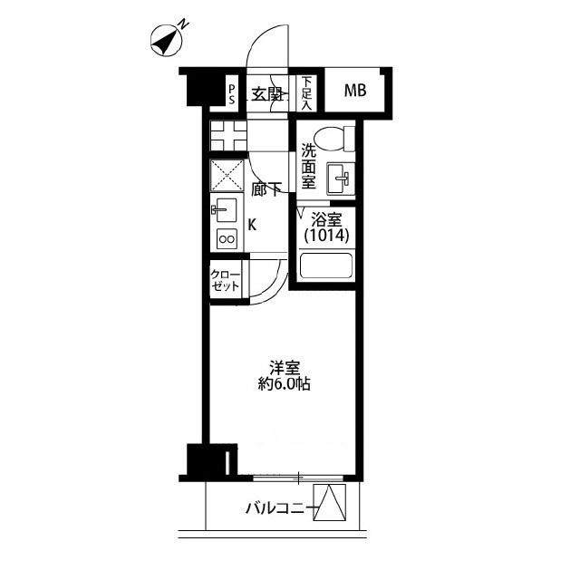 プレール・ドゥーク練馬高野台(1K/3階)の間取り写真