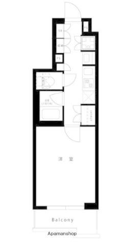 ルーブル新宿西落合八番館(1K/4階)の間取り写真