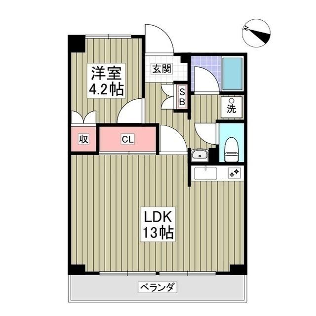 サリジェ志村公園(1LDK/3階)の間取り写真