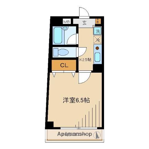 ローヤル坂上(1K/3階)の間取り写真