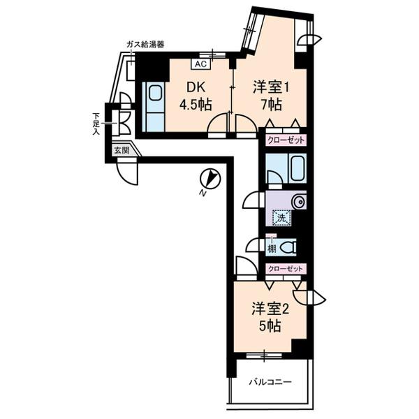 ソレイユ駒沢 7階階 間取り