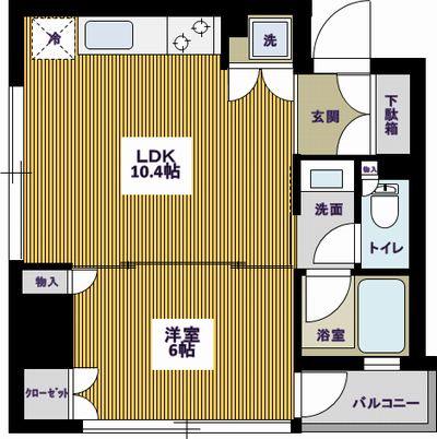レヴィーガときわ台CROB(1LDK/12階)の間取り写真