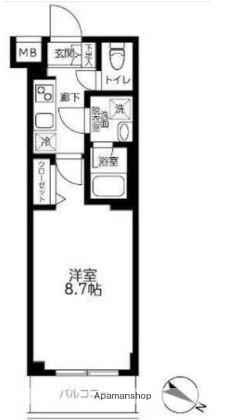 アイルプレミアム笹塚ウエスト(1K/4階)の間取り写真
