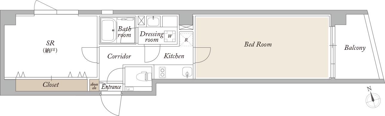 OZIO西荻窪(1K/2階)の間取り写真