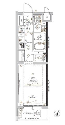 クレイシア新宿ノース(1K/3階)の間取り写真