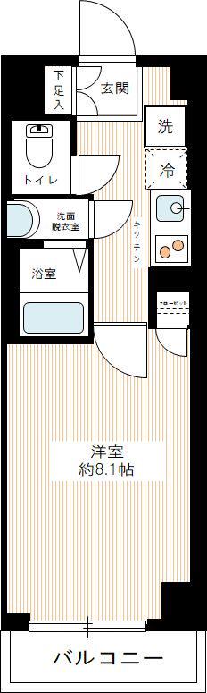 GENOVIA練馬高野台 SKYRUN(1K/5階)の間取り写真