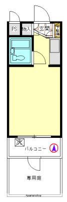 モナークマンション代々木上原(1K/1階)の間取り写真