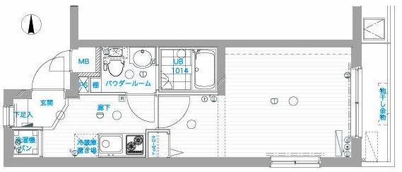 SIN-CITY板橋大山(1K/4階)の間取り写真