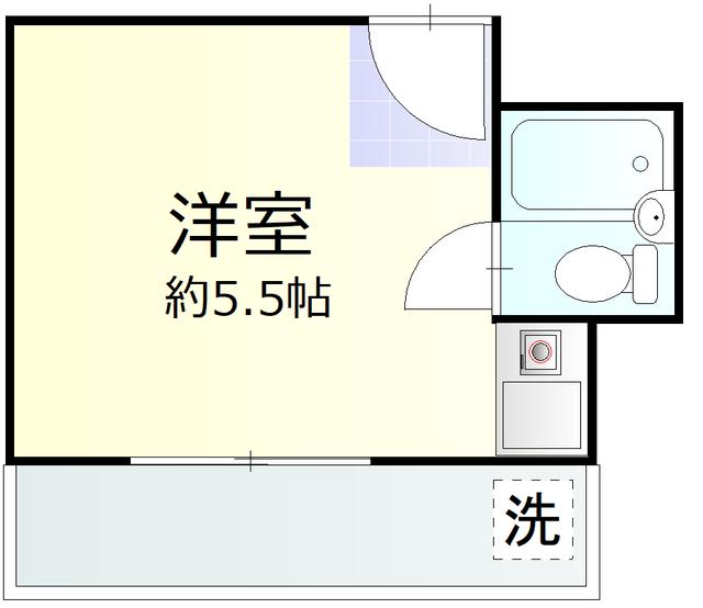 ドルミ中野弥生町(ワンルーム/2階)の間取り写真