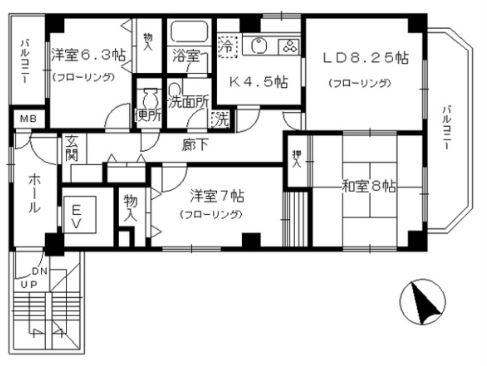 K・R目白(3LDK/2階)の間取り写真