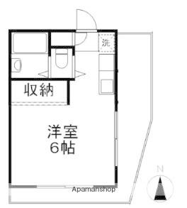 ドミールタカラ(ワンルーム/2階)の間取り写真