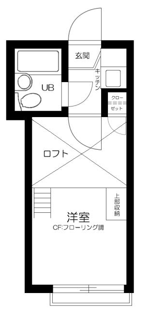 メゾンフレール(1K/2階)の間取り写真