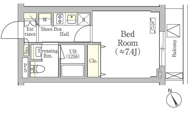 アビティ下高井戸(1K/2階)の間取り写真