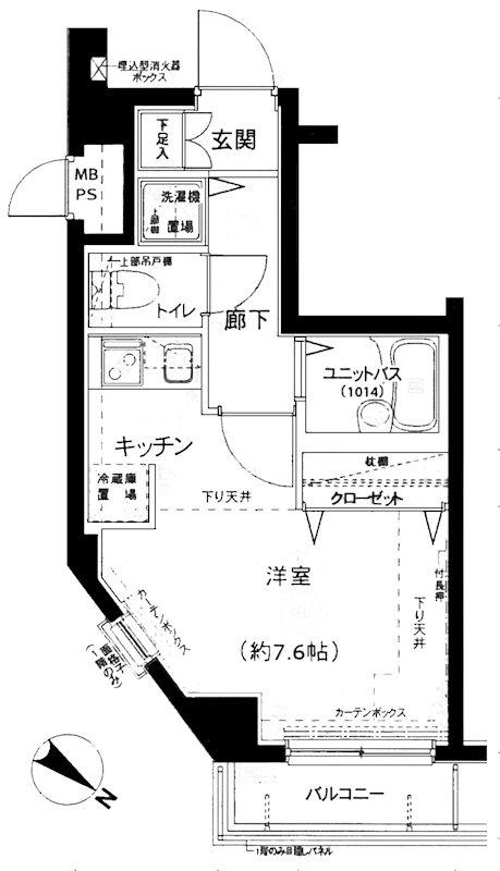 メインステージときわ台(ワンルーム/5階)の間取り写真