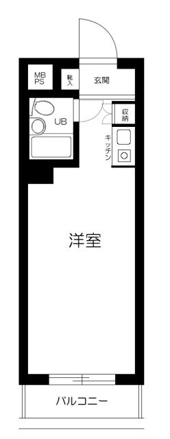 セントヒルズ中野(ワンルーム/3階)の間取り写真