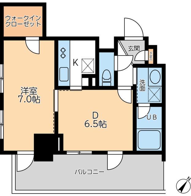 ドゥーエ幡ヶ谷(1DK/3階)の間取り写真