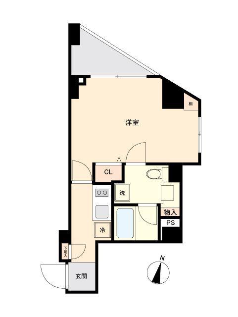 ムーブメンツ西早稲田(1K/3階)の間取り写真