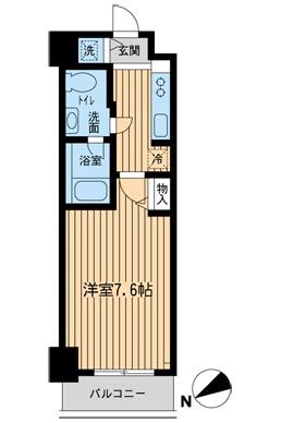 ミュプレ練馬桜台(1K/4階)の間取り写真