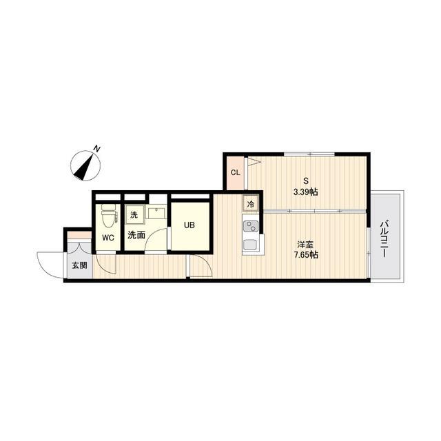 ラクラス三軒茶屋(ワンルーム/3階)の間取り写真