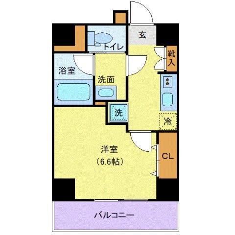 プレール・ドゥーク板橋本町Ⅲ(1K/3階)の間取り写真