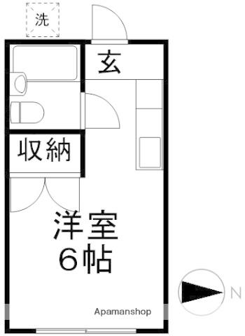 ドーム阿佐ヶ谷(ワンルーム/1階)の間取り写真