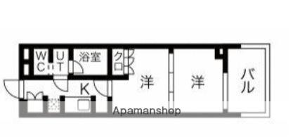 NSパークレジデンス新宿御苑(2K/10階)の間取り写真