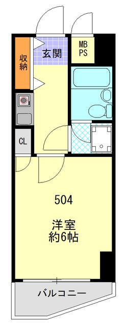 ライオンズマンション中野第5(1K/5階)の間取り写真