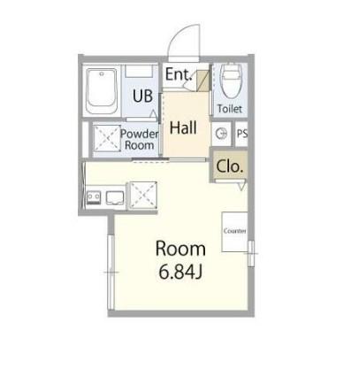 CHARMAINE東中野(ワンルーム/1階)の間取り写真