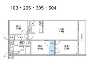 SーRESIDENCE富士見ヶ丘AFFORD(2SLDK/2階)の間取り写真