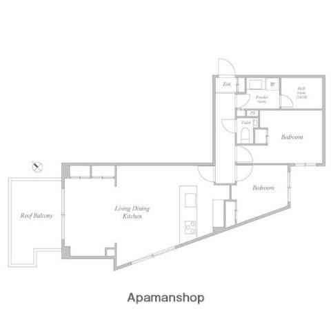 ACP RESIDENCE 新江古田(2LDK/4階)の間取り写真