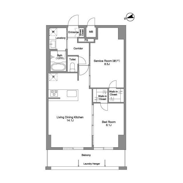 PRIMA STELLA(1SLDK/11階)の間取り写真