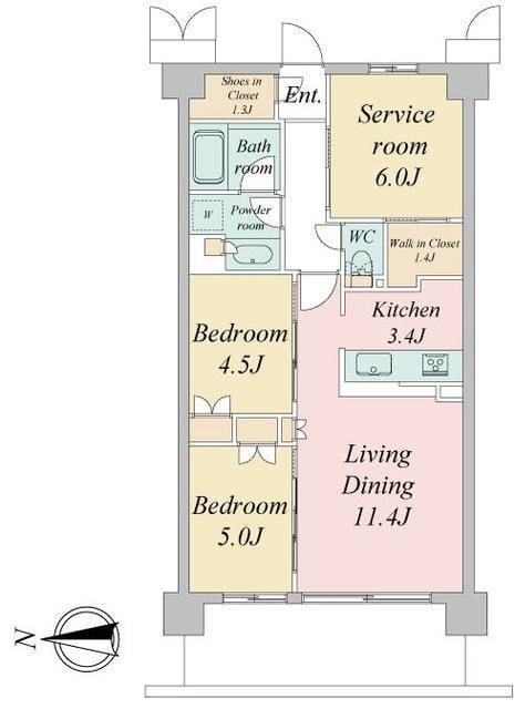 トラープランド蒼麗館(2SLDK/1階)の間取り写真