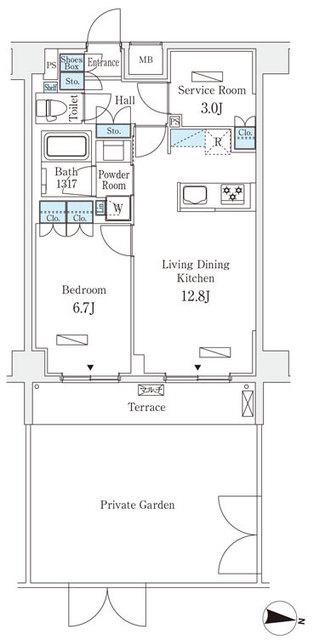 ラティエラ中野新井(1SLDK/1階)の間取り写真