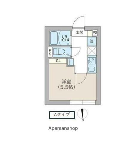 レピュア高円寺レジデンス(1K/2階)の間取り写真