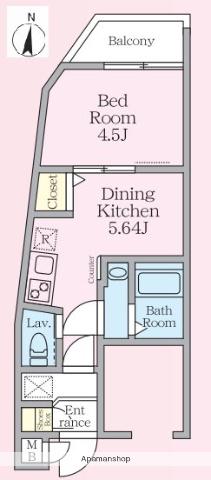 HYS 桜台(1DK/3階)の間取り写真