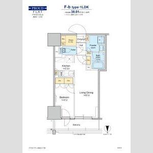 プラウドフラット四谷三丁目(1LDK/6階)の間取り写真