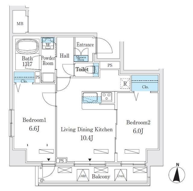 クラリティア板橋本町(2LDK/3階)の間取り写真