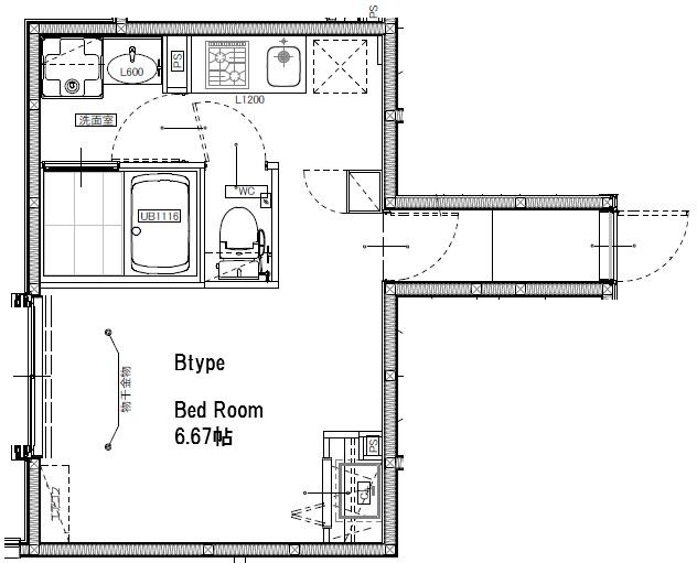 FAIR上井草(ワンルーム/1階)の間取り写真