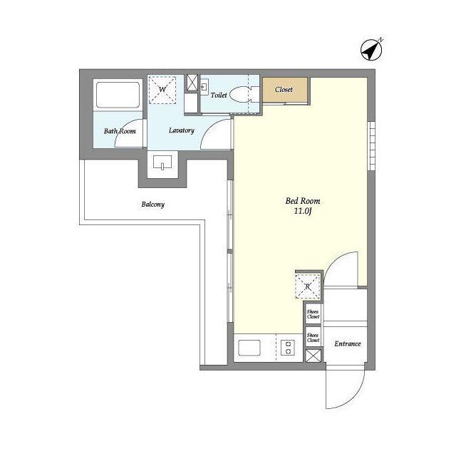 エルスタンザ代々木(ワンルーム/3階)の間取り写真