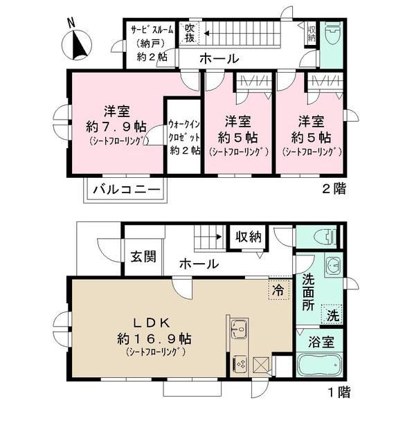 京王電鉄京王線 仙川駅 徒歩27分 2階建 築1年(3SLDK)の間取り写真