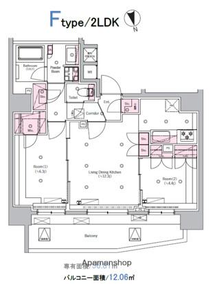 SYFORME ITABASHI Ⅲ(2LDK/9階)の間取り写真